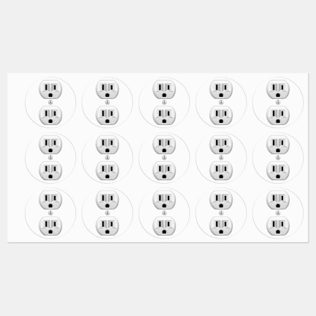 Electrical Plug Wall Outlet Fun Customise This (Sheet)