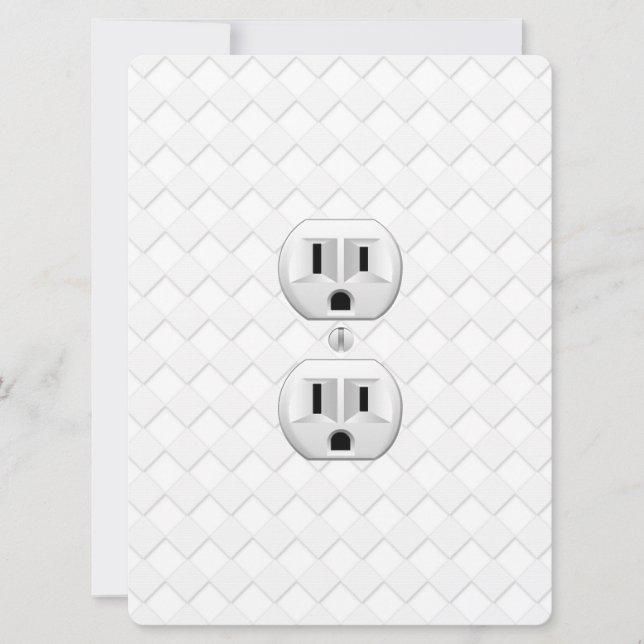 Electrical Plug Wall Outlet Fun Customise This (Front)