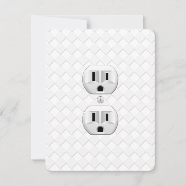 Electrical Plug Wall Outlet Fun Customise This (Front)