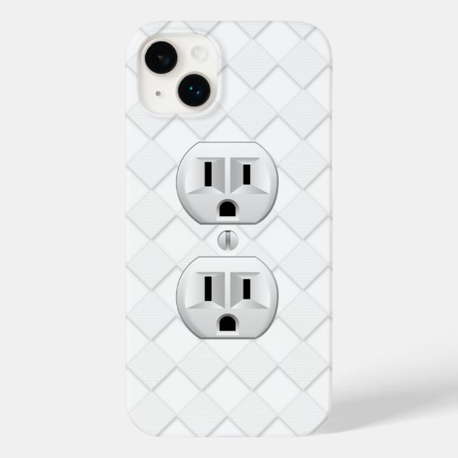 Electrical Plug Wall Outlet Fun Customise This Case-Mate iPhone Case (Back)