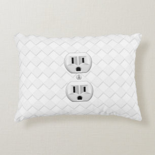 Electrical Plug Wall Outlet Fun Customise This Decorative Cushion