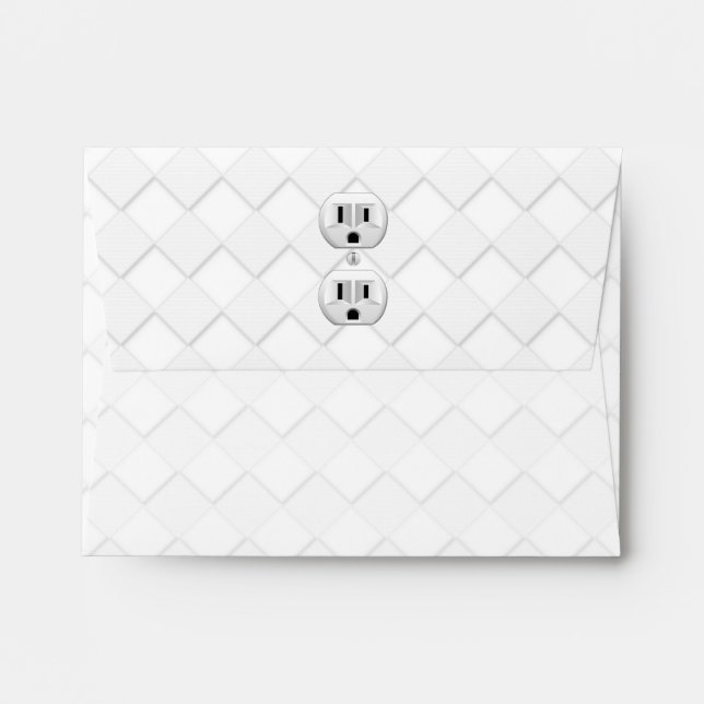 Electrical Plug Wall Outlet Fun Customise This Envelope (Back (Top Flap))