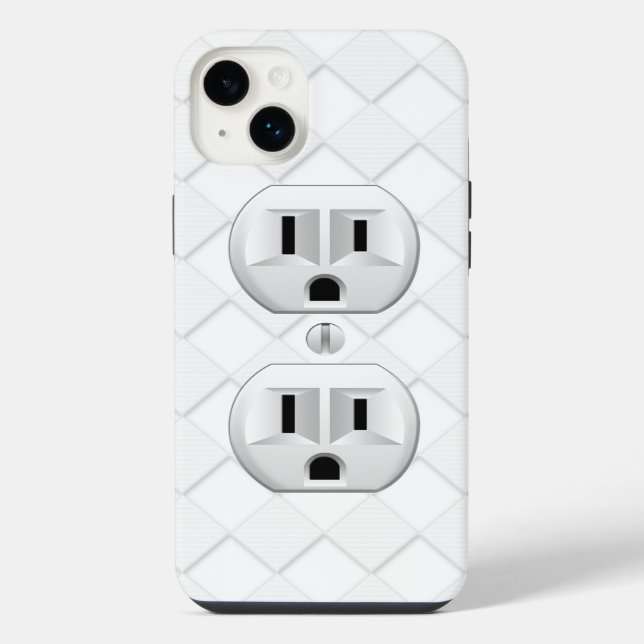 Electrical Plug Wall Outlet Fun Customise This iPhone Case (Back)