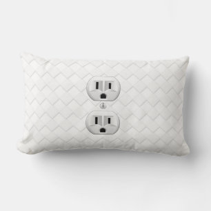 Electrical Plug Wall Outlet Fun Customise This Lumbar Cushion