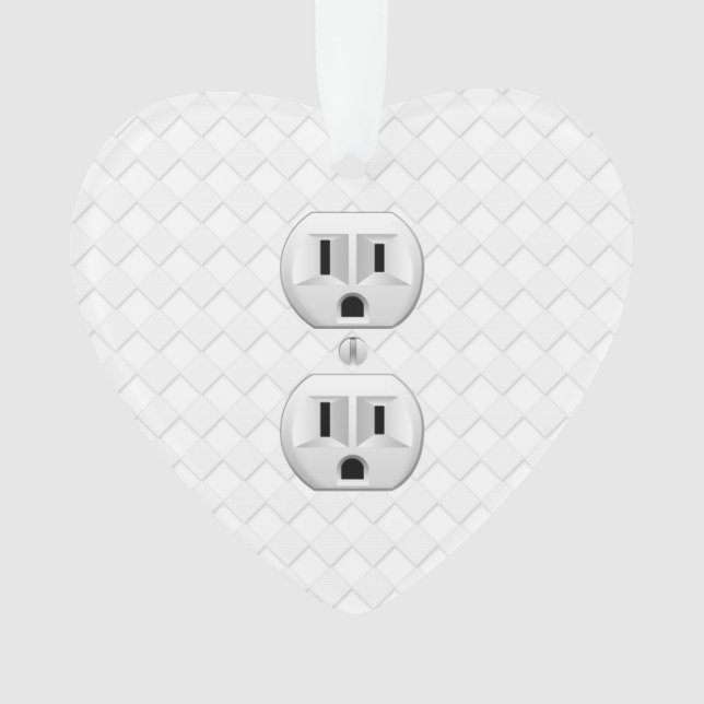 Electrical Plug Wall Outlet Fun Customise This Ornament (Front)
