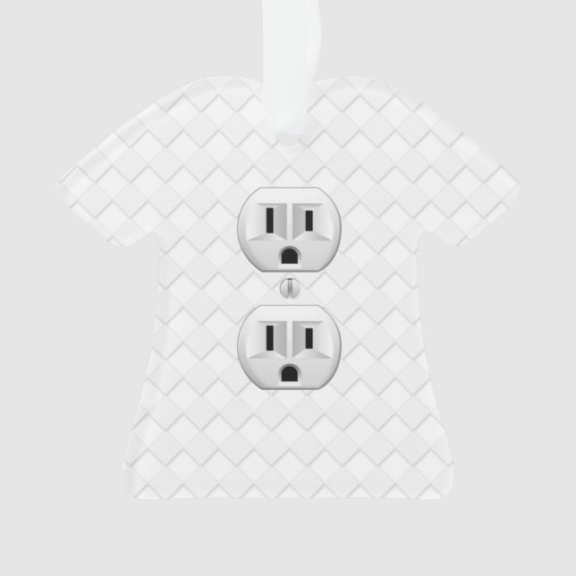 Electrical Plug Wall Outlet Fun Customise This Ornament (Front)