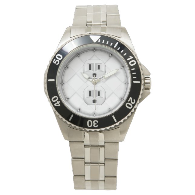 Electrical Plug Wall Outlet Fun Customise This Watch (Front)