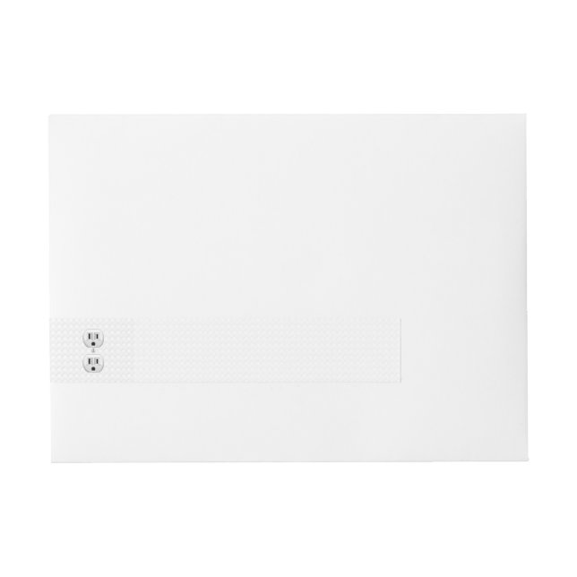 Electrical Plug Wall Outlet Fun Customise This Wraparound Address Label (Front)