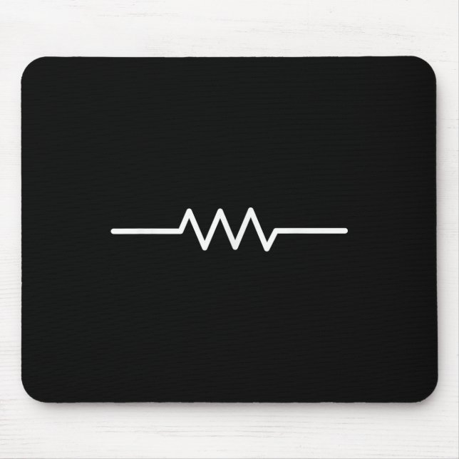 Electrical Resistor Symbol Funny Engineer Circuit  Mouse Pad (Front)