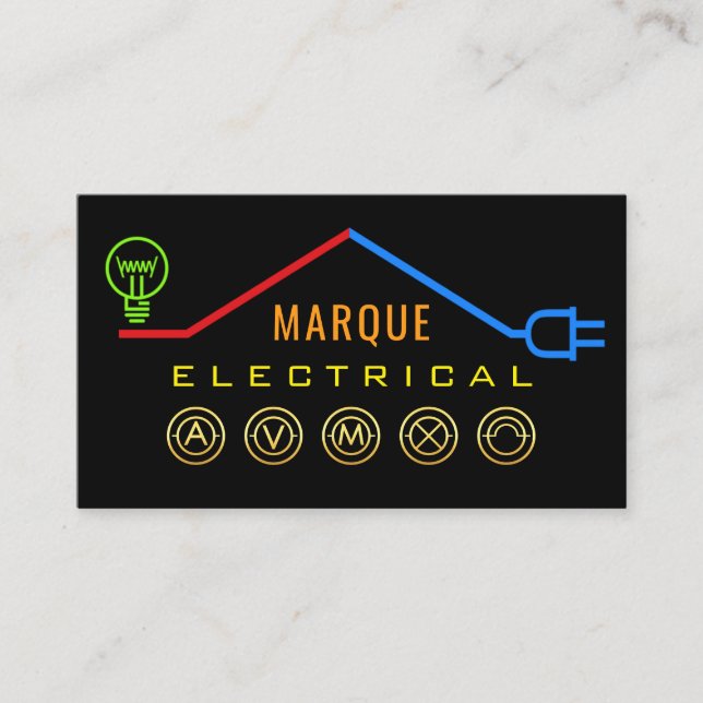 Electrical Rooftop Wiring Frame Business Card (Front)