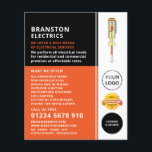 Electrical Screwdriver, Electrician Advertising Flyer<br><div class="desc">Electrical Screwdriver,  Electrician Advertising Flyers By The Business Card Store.</div>