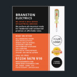 Electrical Screwdriver, Electrician Advertising Flyer<br><div class="desc">Electrical Screwdriver,  Electrician Advertising Flyers By The Business Card Store.</div>