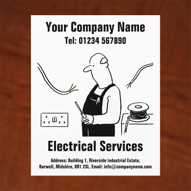 Electrical Services Cartoon Design Flyer (Creator Uploaded)