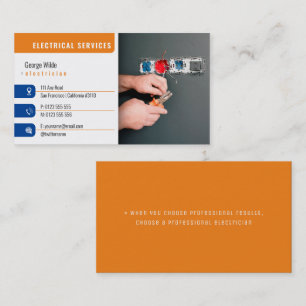 Electrical Services   Electrician Business Card