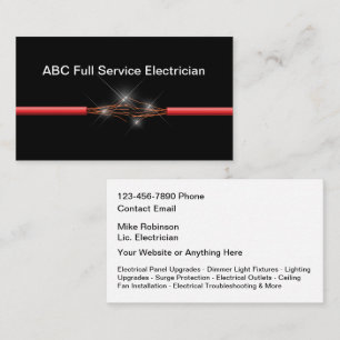 Electrical Services Electrician Business Cards
