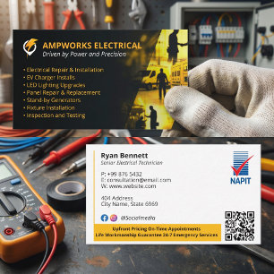 Electrical Services Speciality construction Business Card