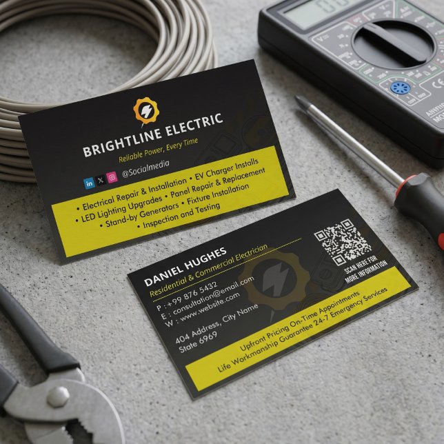 Electrical Services | Speciality construction Business Card (Creator Uploaded)
