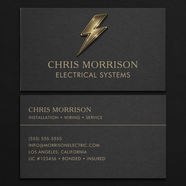 Electrical Systems Professional Business Card (Creator Uploaded)