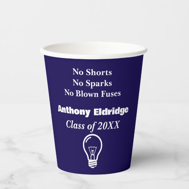 Electrical Technology Graduation Paper Cups (Front)