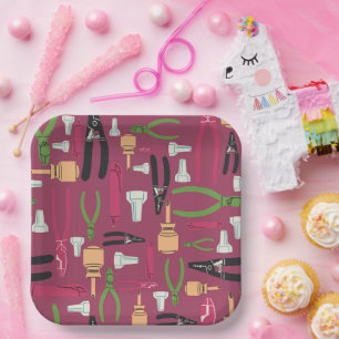 Electrical Tools of the Trade, Girl Electrician Paper Plate