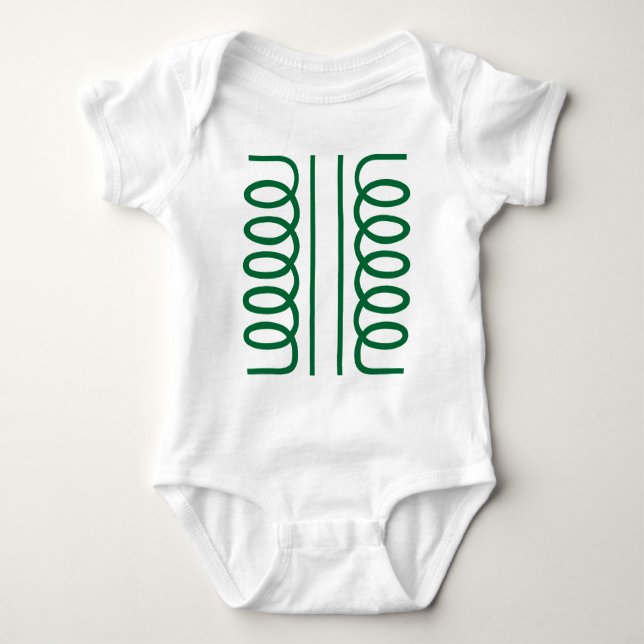 Electrical Transformer Symbol Baby Bodysuit (Front)