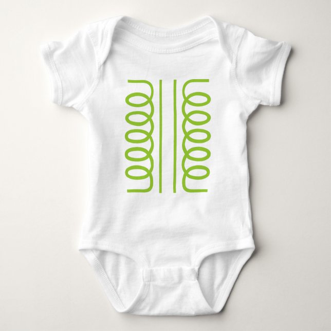 Electrical Transformer Symbol Baby Bodysuit (Front)
