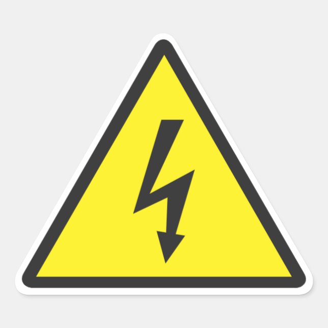 Electrical Warning Symbol Triangle Sticker (Front)