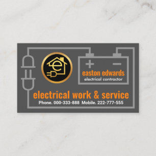 Electrical Wire Circuit Electrician Business Card