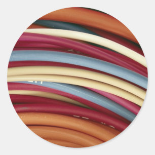 Electrical wire classic round sticker