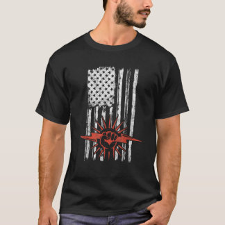 Electrician American Flag Electrical Gift Usa Patr T-Shirt