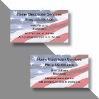 Electrician American Flag Two Side Business Cards