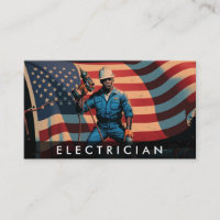 *~* Electrician AP75 Photo QR Patriotic Flag