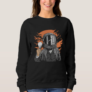 Electrician Astronaut, Spaceman Sun Reflection Ret Sweatshirt