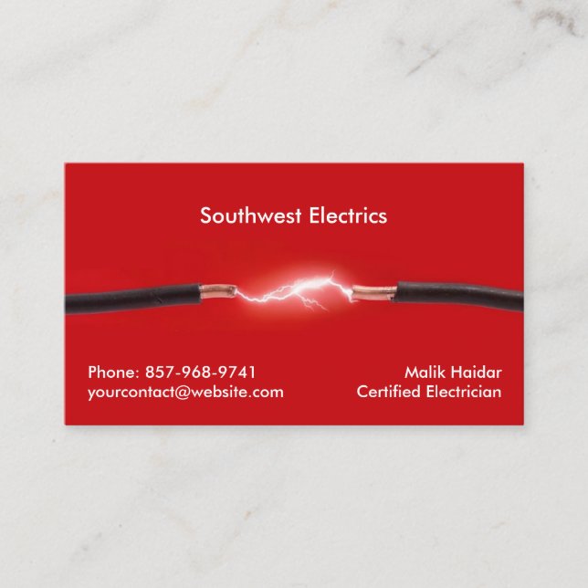 Electrician Business Card (Front)