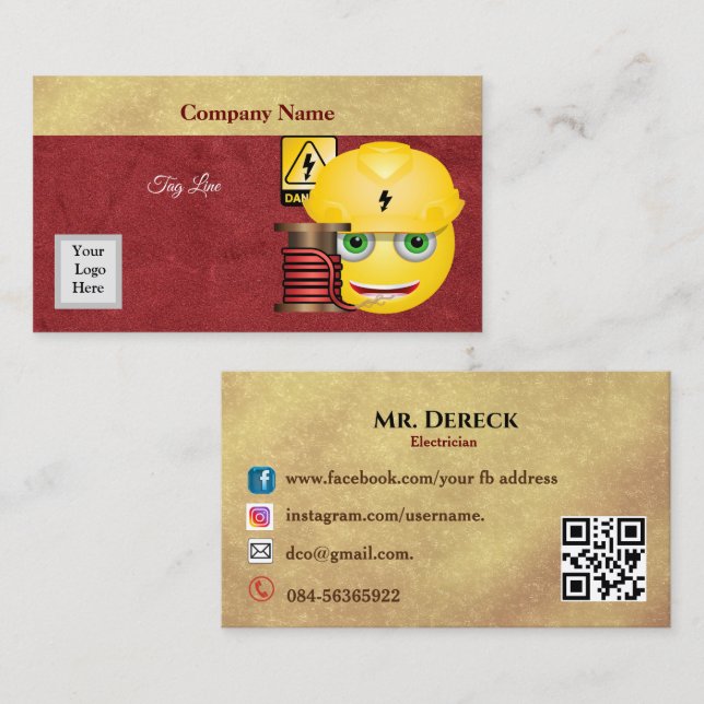 Electrician Business Card (Front/Back)