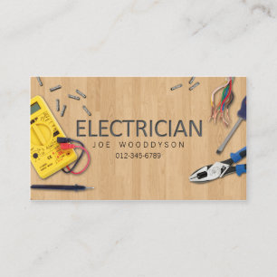 Electrician Business Card Electrical Tools
