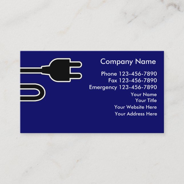 Electrician Business Cards (Front)