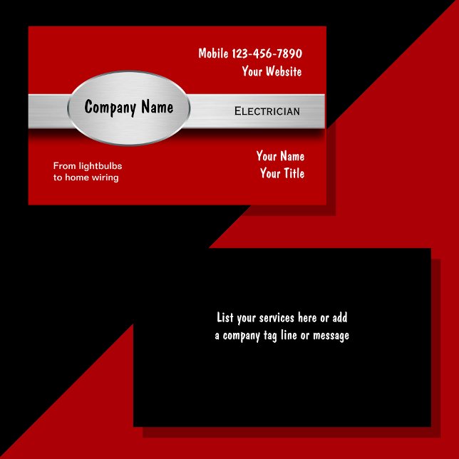 Electrician Business Cards (Creator Uploaded)