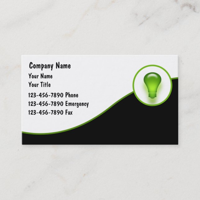 Electrician Business Cards (Front)