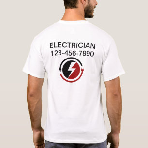 Electrician Business Logo Work Shirts