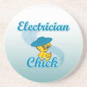 Electrician Chick #3 Coaster