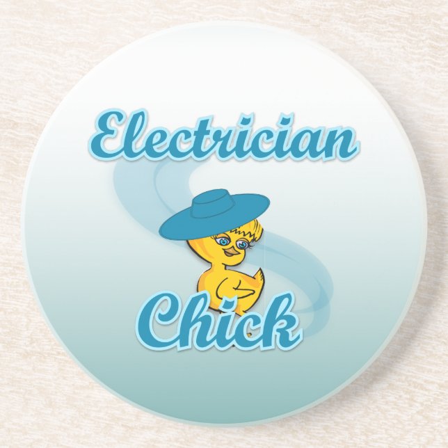 Electrician Chick #3 Coaster (Front)