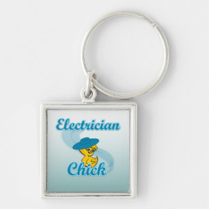 Electrician Chick #3 Key Ring