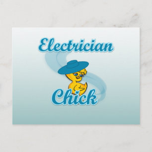 Electrician Chick #3 Postcard