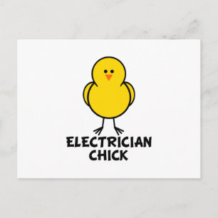Electrician Chick Postcard