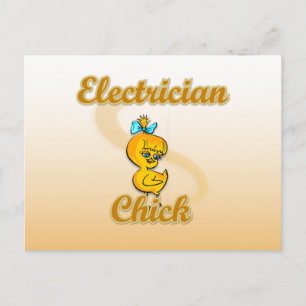 Electrician Chick Postcard