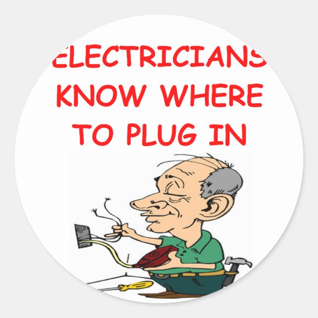 ELECTRICian Classic Round Sticker (Front)