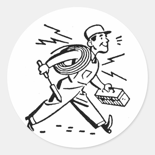 Electrician Classic Round Sticker (Front)