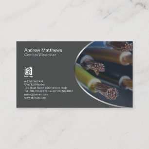 Electrician Coloured Electrical Cable Wires Business Card