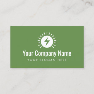 Electrician company logo business card template